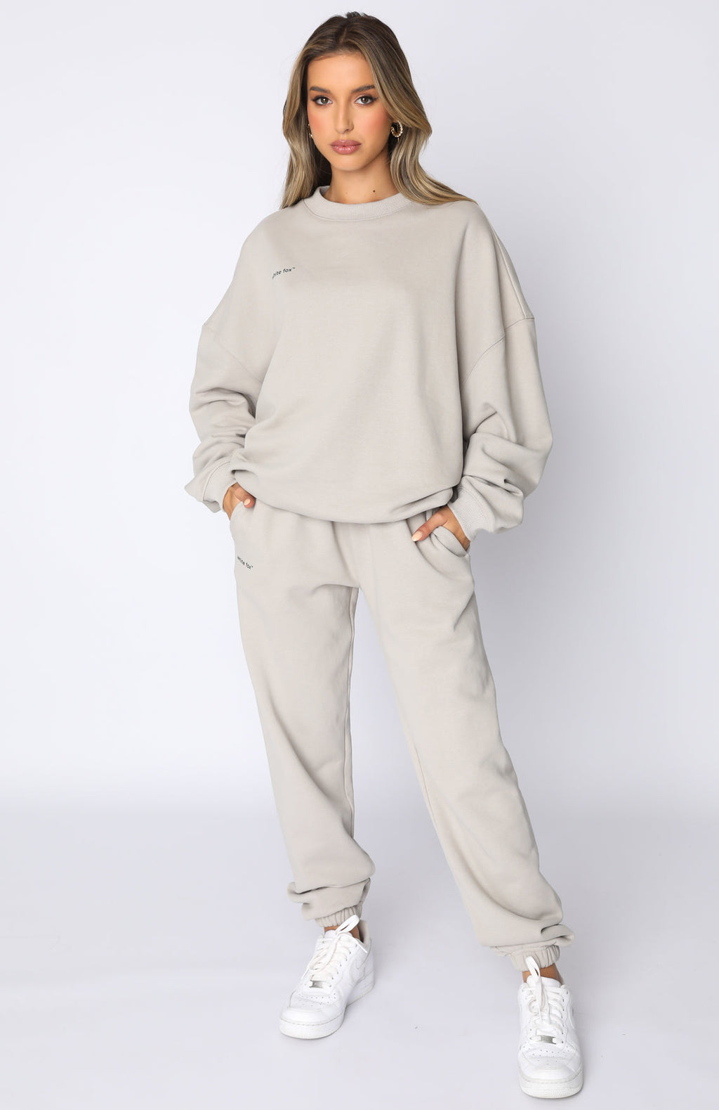 Not An Issue Sweatpants - Mushroom | Unisex Loopback Cotton Joggers