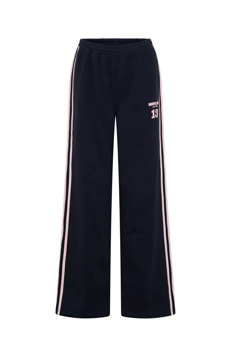 Lucky Thirteen Charise Wide Leg Sweatpants - Navy | Women's Fleece Lounge Pants