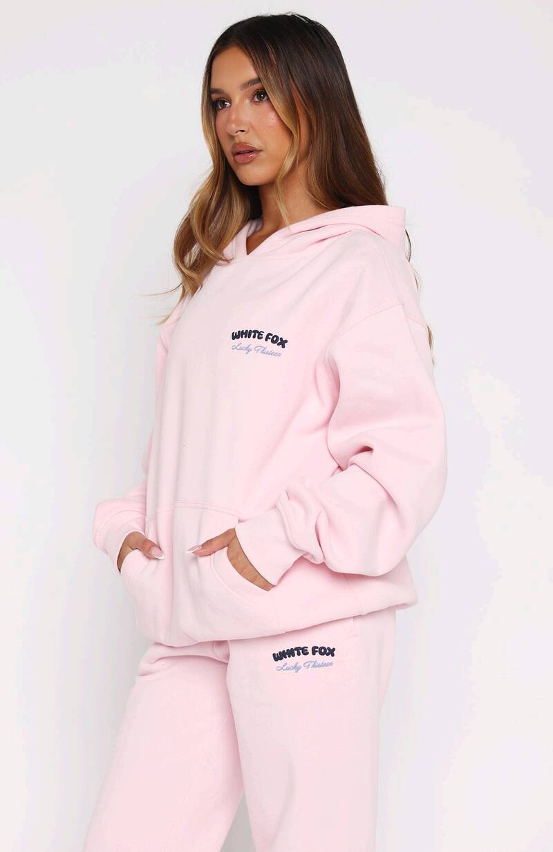 Lucky Thirteen Cheyenne Oversized Hoodie Soft Pink