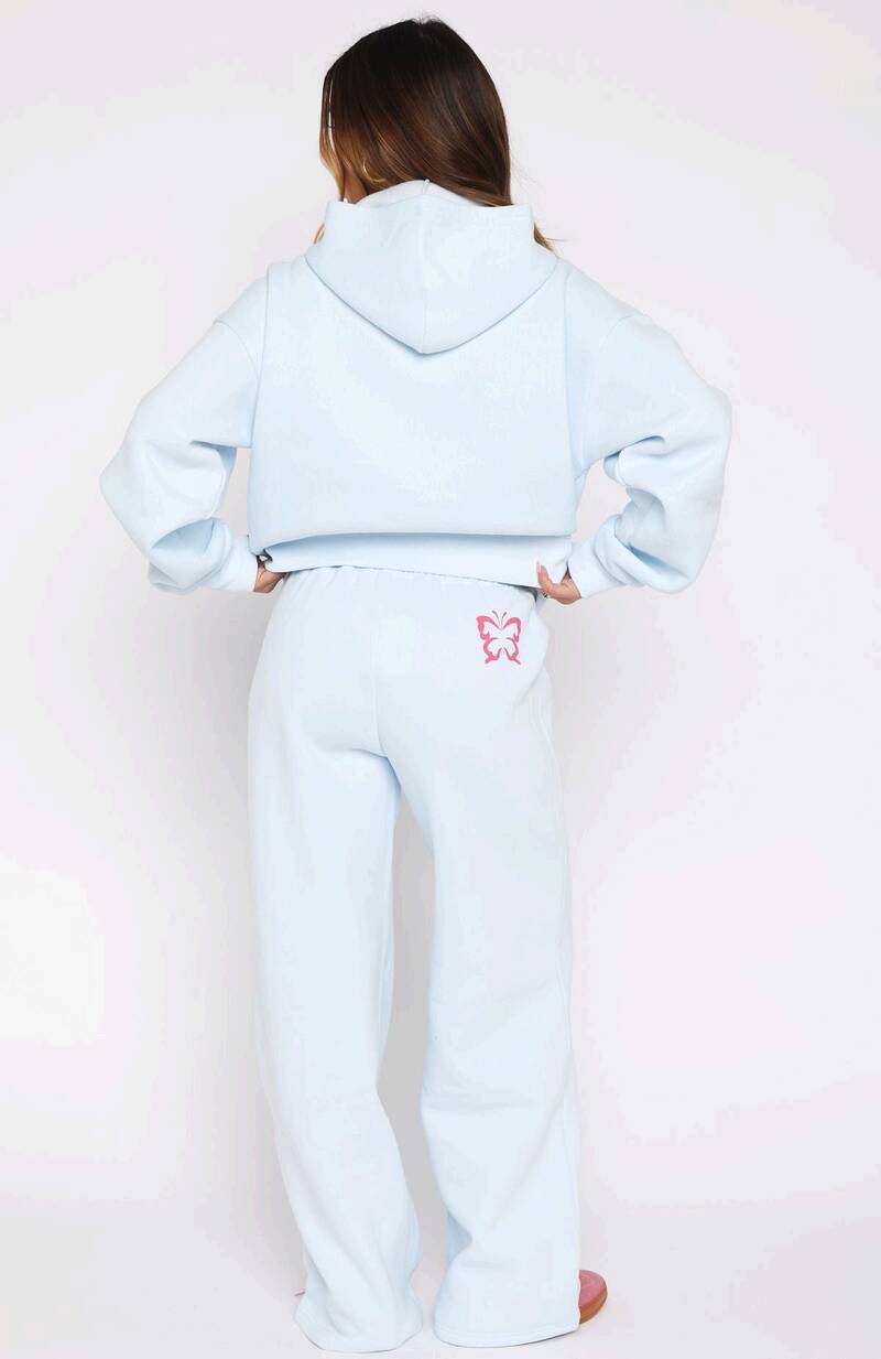 Lucky Thirteen Audrina Wide Leg Sweatpants - Blue | Women's Lounge Pants