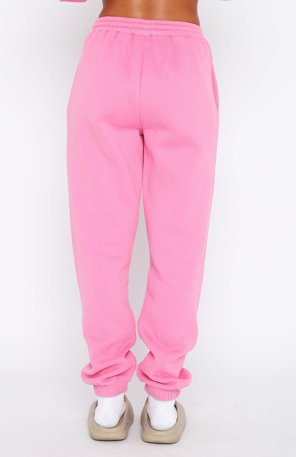 Future Forward Sweatpants - Candy Pink | Fleece Joggers with Puff Print Logo
