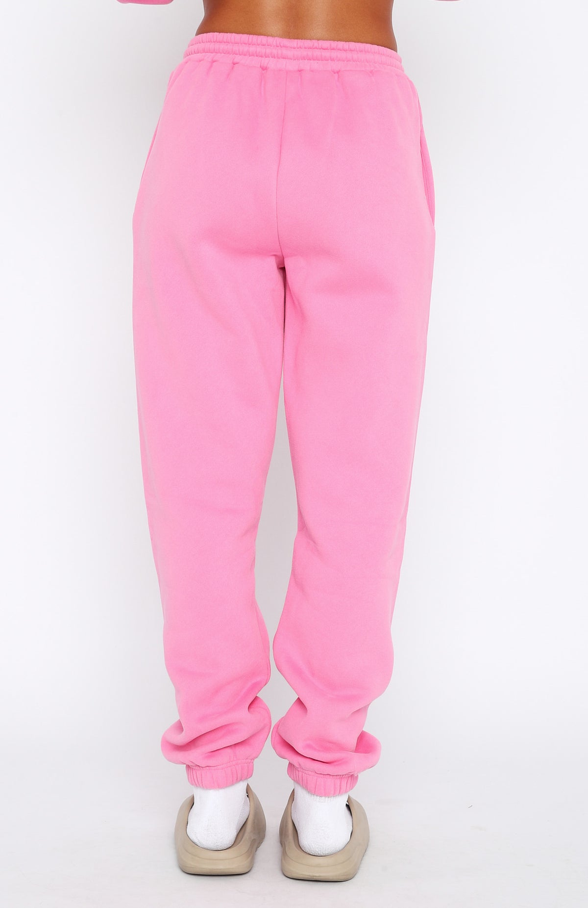Future Forward Sweatpants - Candy Pink | Fleece Joggers with Puff Print Logo