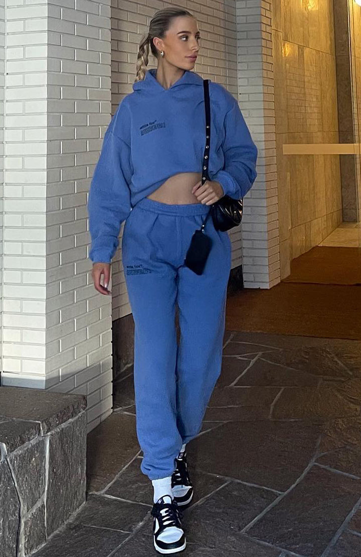 Do The Most Sweatpants - Dusk Blue | Women's Vintage Fleece Lounge Pants