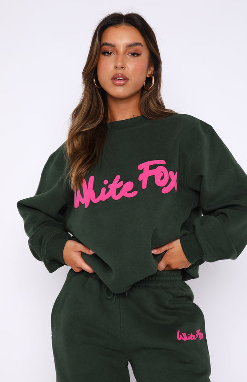 All Time Favourite Oversized Sweater - Dark Green | Women's Oversized Knit Sweater