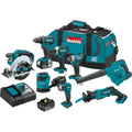 18V LXT Lithium-Ion 8-Piece Kit Drill/ Impact Drvr/ Circ Saw/ Recip Saw/ Sander/ Impact Wrench/ Blower/ Light 3. 0Ah XT801X1