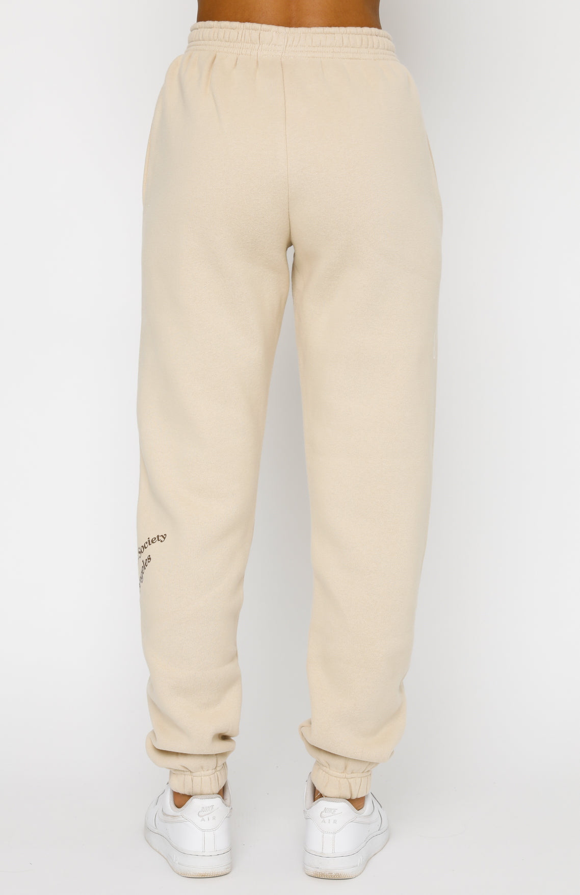 Can't Get Enough Sweatpants - Sand | Vintage Fleece Joggers with Logo Detail