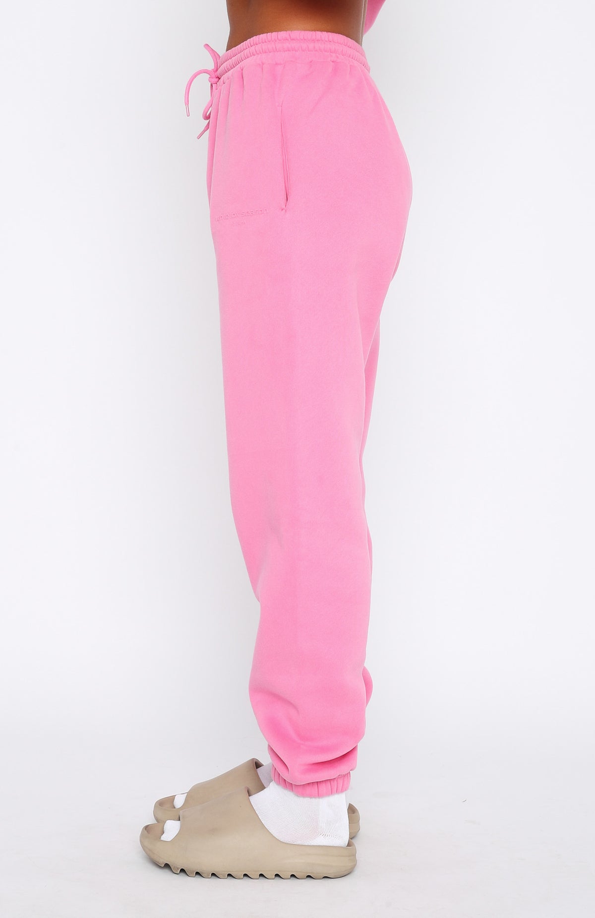 Future Forward Sweatpants - Candy Pink | Fleece Joggers with Puff Print Logo