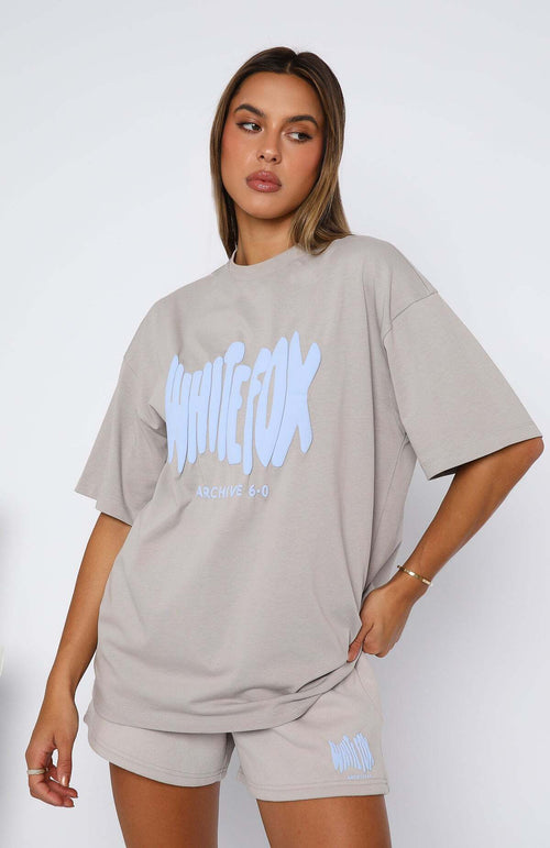 Archive 6.0 Oversized Tee - Dove | Women's Oversized Graphic Tee