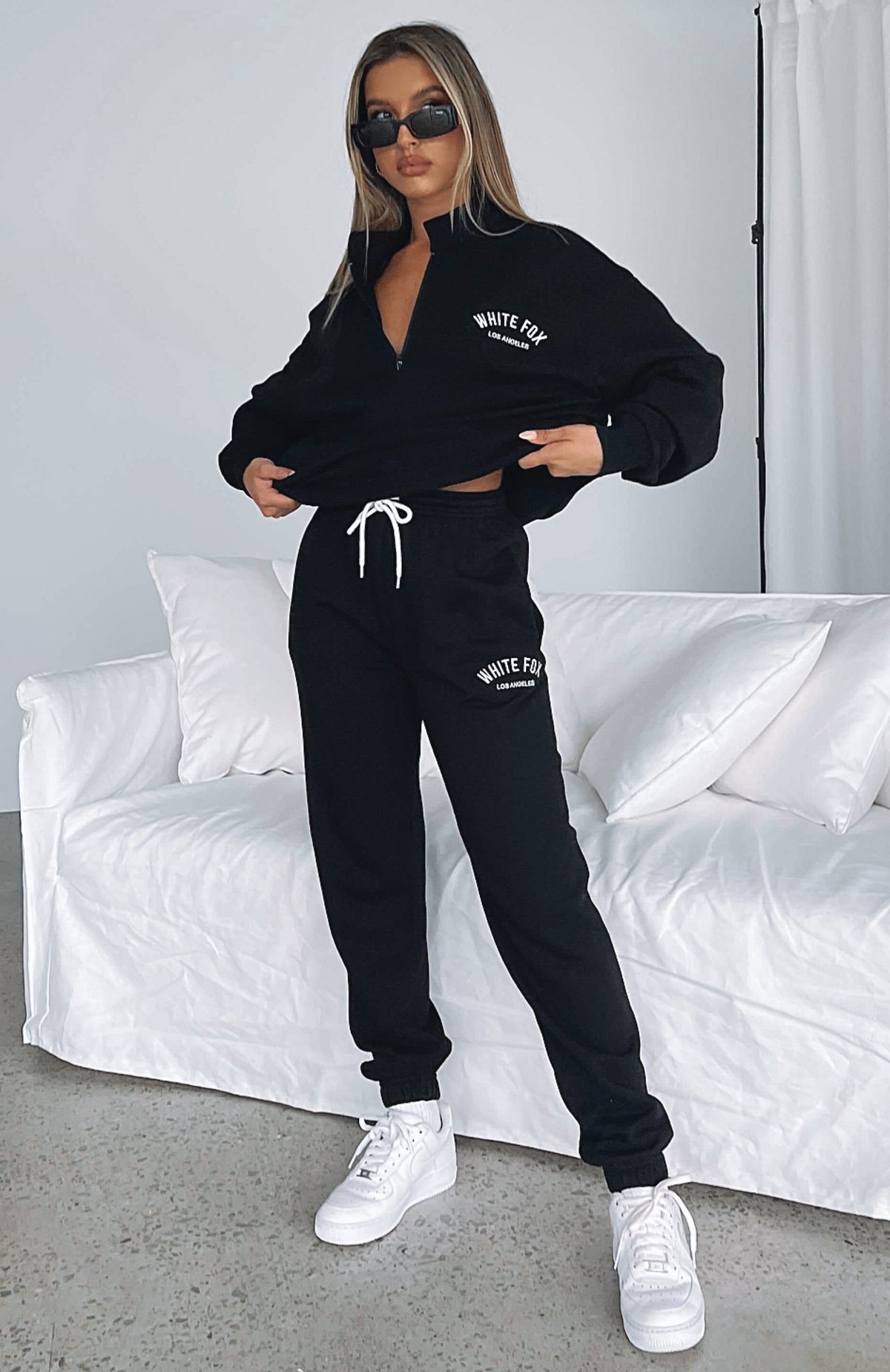 About That Time Sweatpants - Black | Women's Loopback Fleece Lounge Pants