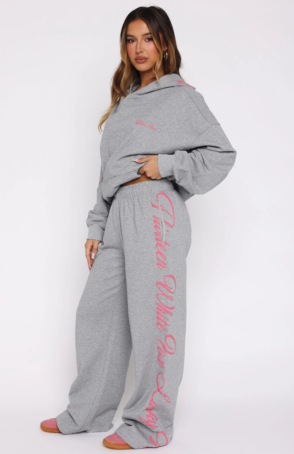 Lucky Thirteen Shaya Wide Leg Sweatpants - Dark Grey Marle | Women's Lounge Pants