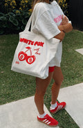 With Love In The Moment Tote Bag - White | White Fox Logo Canvas Bag