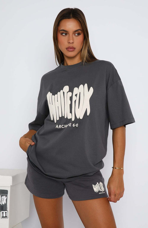 Archive 6.0 Oversized Tee - Ash | Women's Oversized Graphic Tee
