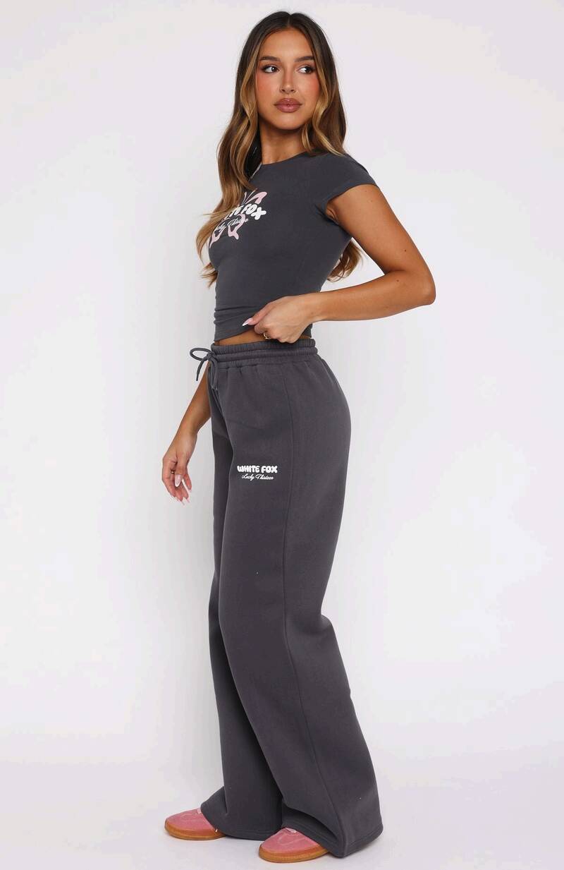 Lucky Thirteen Audrina Wide Leg Sweatpants - Volcanic | Women's Lounge Pants