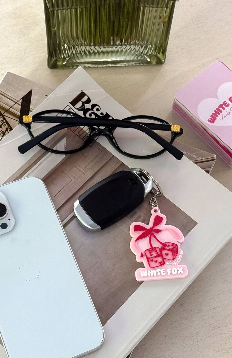 Lucky Thirteen Cheyenne Keychain - Pink | White Fox Charm Keyring