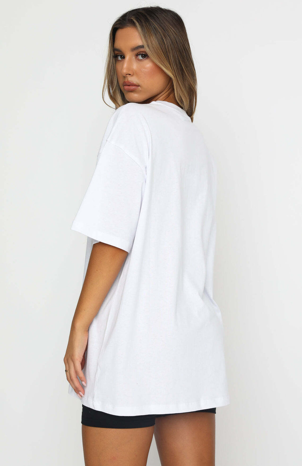 No Afterthought Tee - White | Women's Oversized Logo T-Shirt