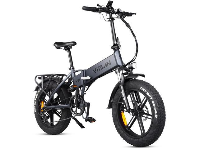 VITILAN V3 2.0 Folding Electric Bike for Adults - 750W Motor, 48V 13Ah Battery, 20" x 4.0" Fat Tires, 28MPH Max Speed