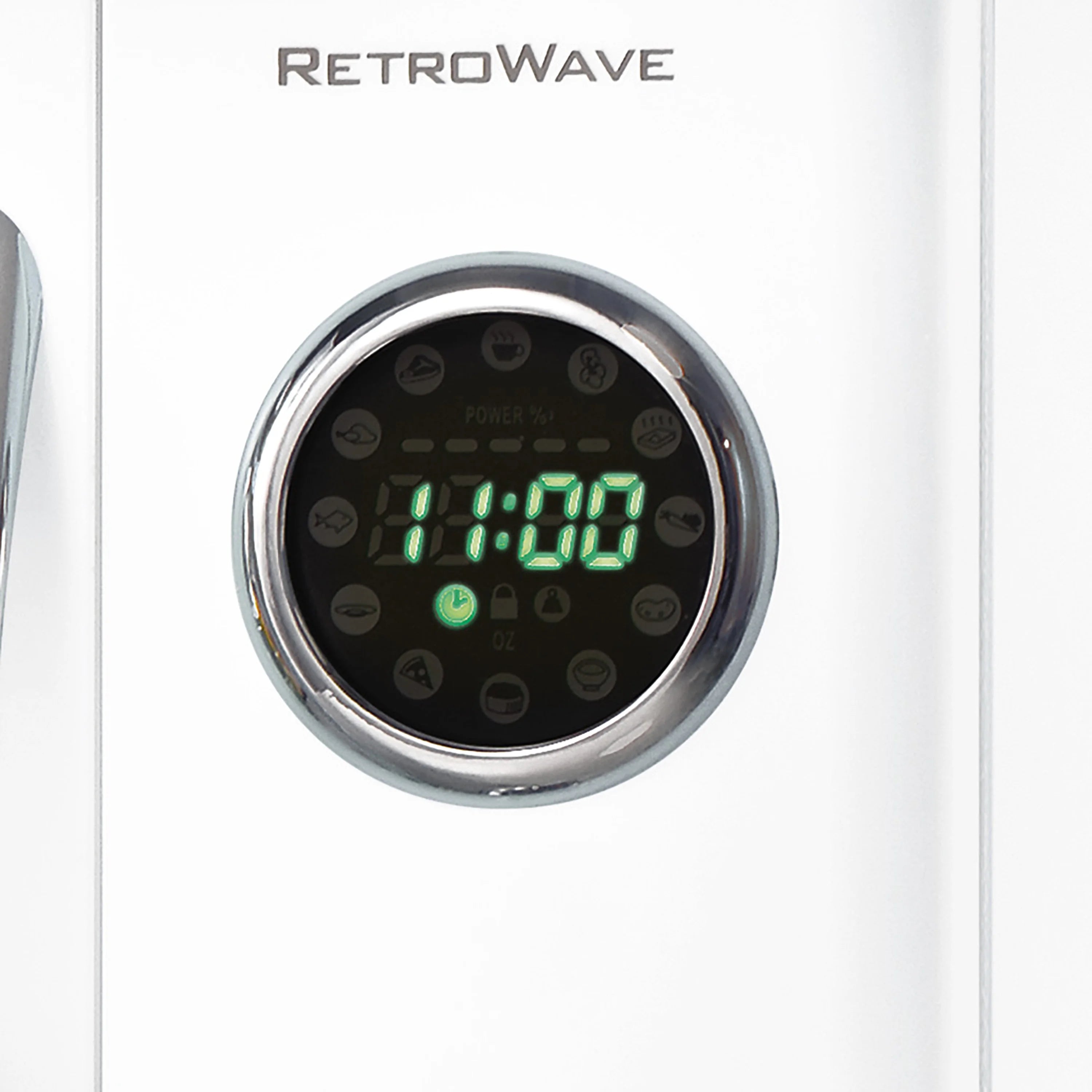 Nostalgia Retro Microwave for Countertop 0.9 cu ft Vintage Microwave, White