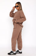 Put It On Repeat Sweatpants - Mocha | Women's Vintage Fleece Lounge Pants