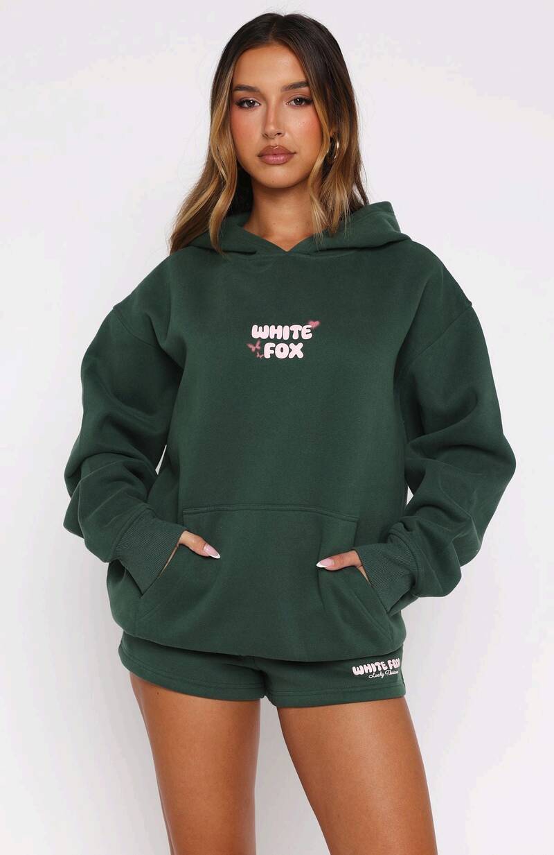 Lucky Thirteen Stephanie Oversized Hoodie Green