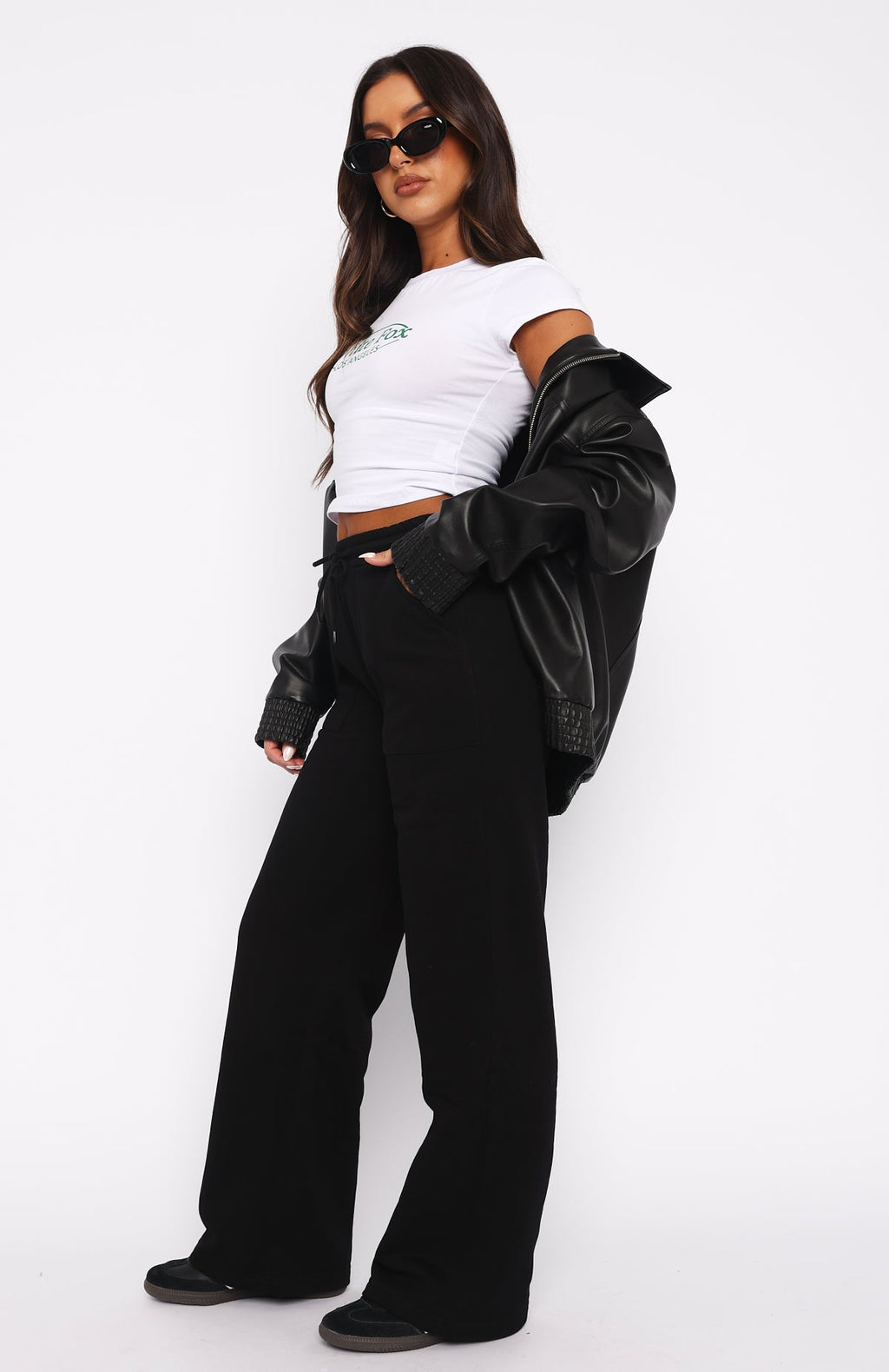 You'd Love It Here Sweatpants - Black | Women's Vintage Fleece Lounge Pants