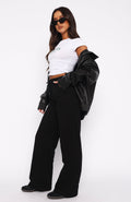 You'd Love It Here Sweatpants - Black | Women's Vintage Fleece Lounge Pants