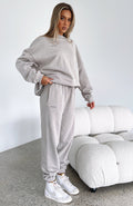 Not An Issue Sweatpants - Mushroom | Unisex Loopback Cotton Joggers