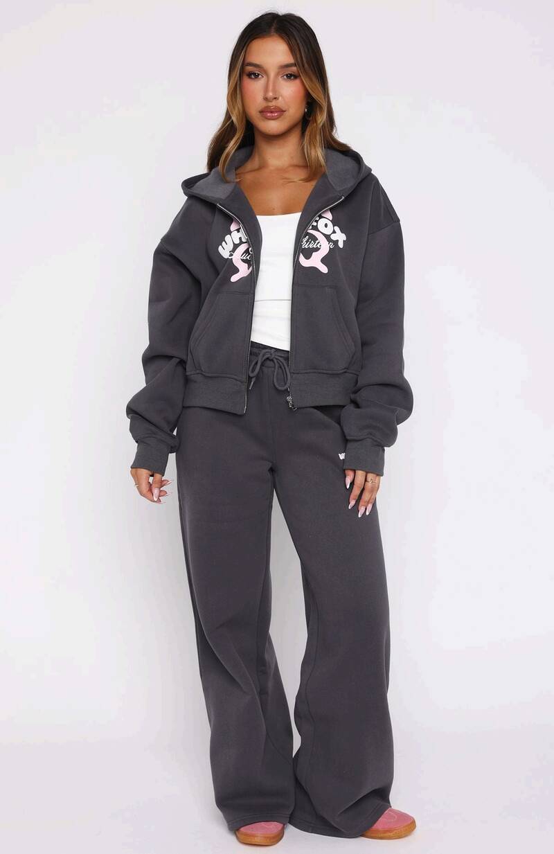 Lucky Thirteen Audrina Wide Leg Sweatpants - Volcanic | Women's Lounge Pants