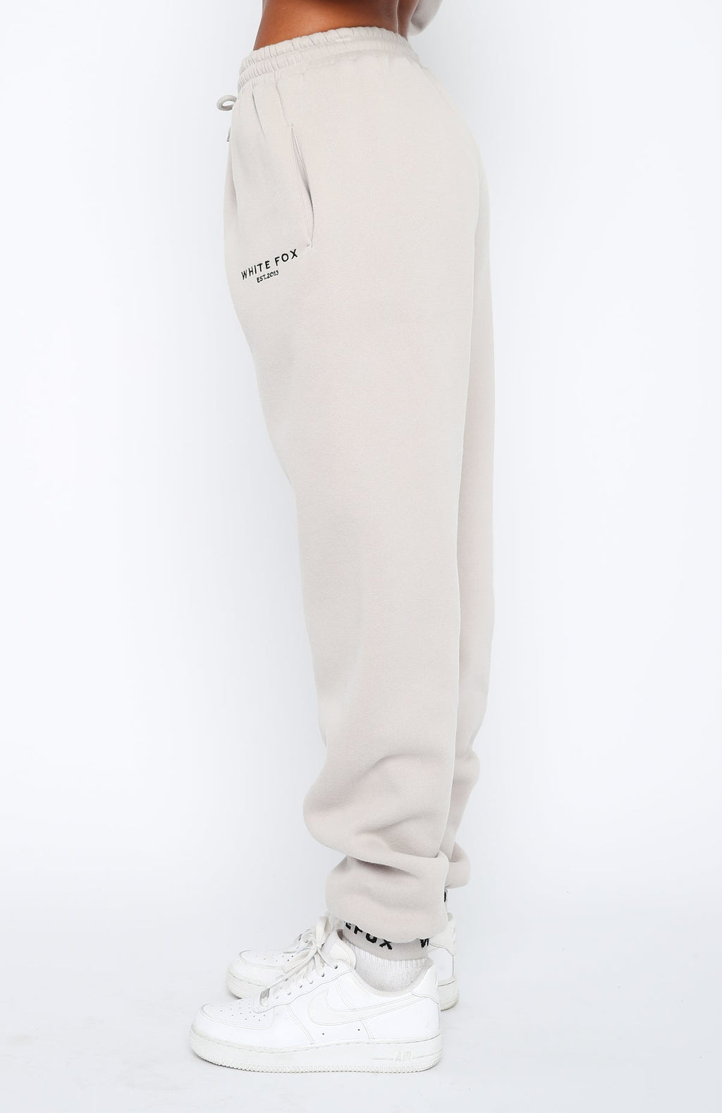 Put It On Repeat Sweatpants - Lunar | Fleece Joggers with Logo Detail