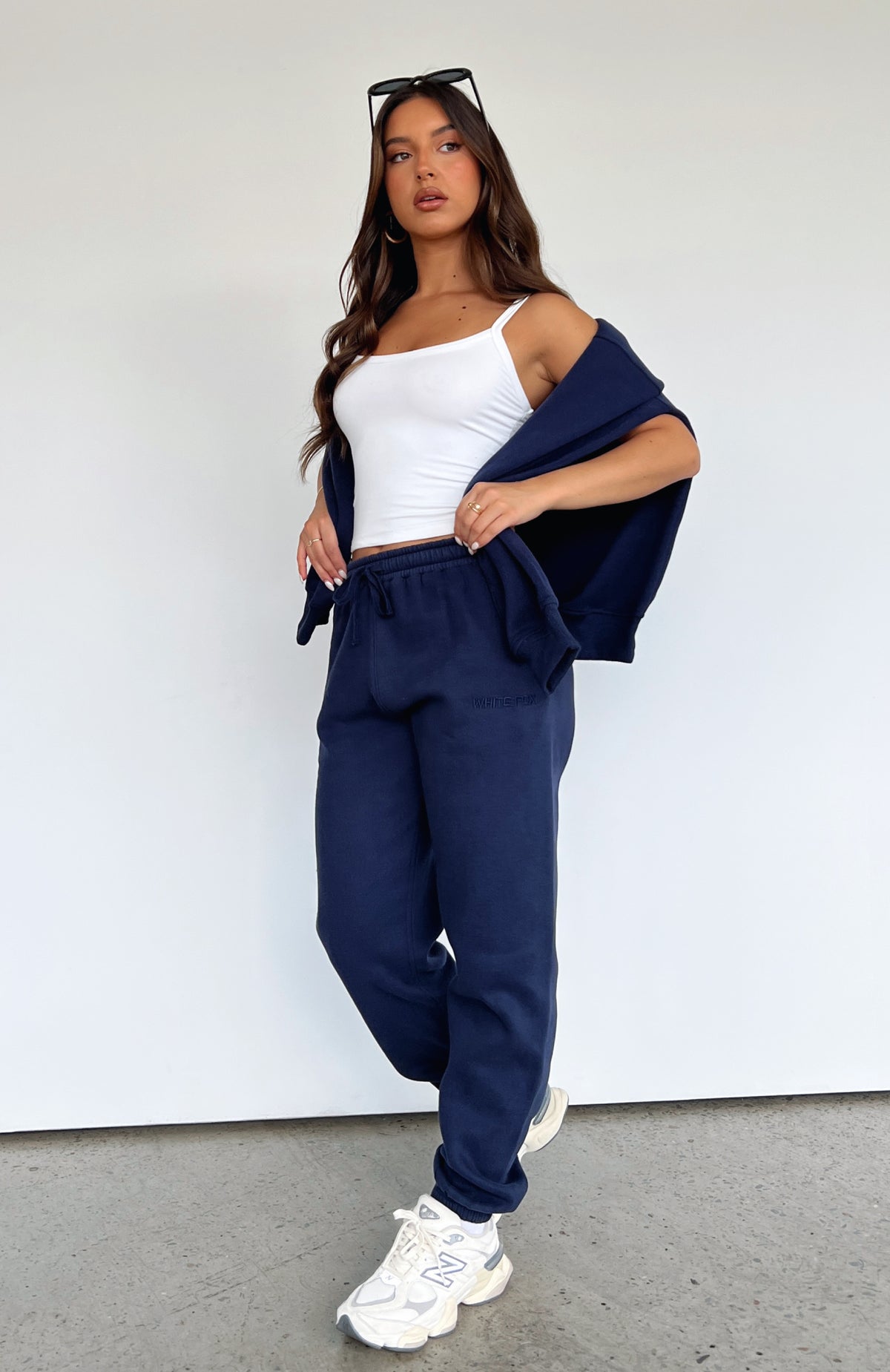Stay Lifted Sweatpants - Navy | Women's Vintage Fleece Lounge Pants