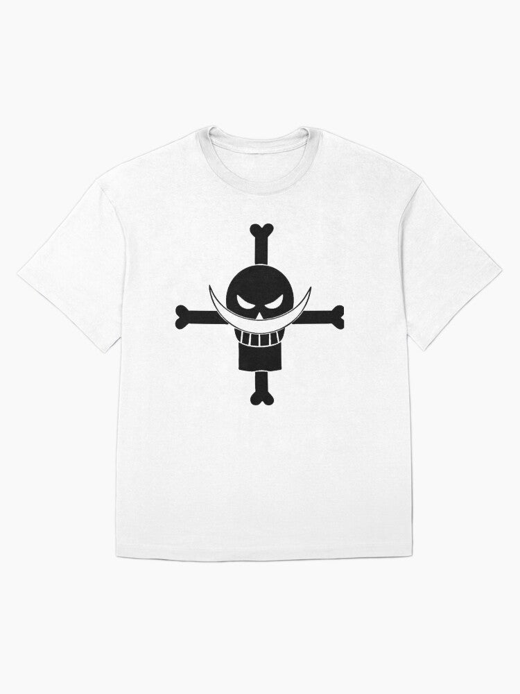 Whitebeard Moby Dick Captain Tee, Bold Anime Logo Graphic Shirt - - One Piece