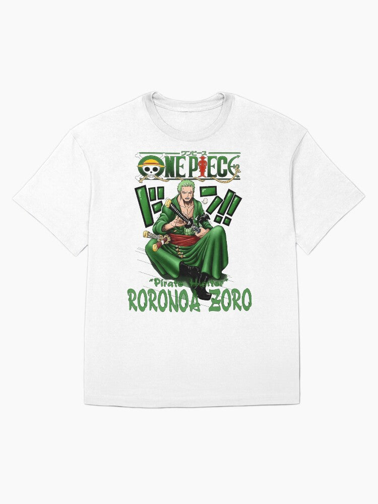 Zoro Pirate Hunter Mastery Tee, Versatile Anime Oversized Shirt - - One Piece