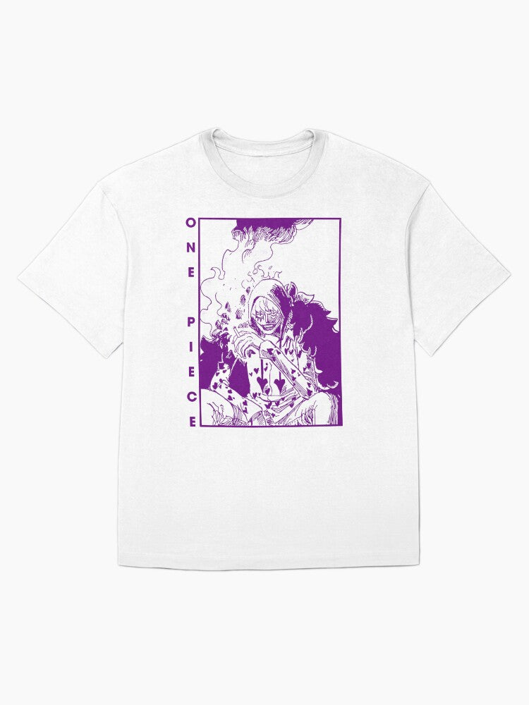 Rosinante Silent Heart Graphic Tee, Artistic Anime Character Top - - One Piece
