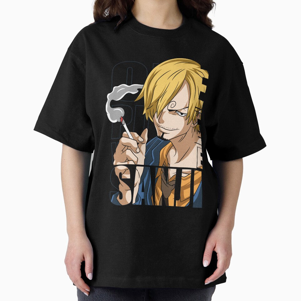 Sanji Soba Mask Culinary Tee, Sleek Design Anime Graphic Top - - One Piece