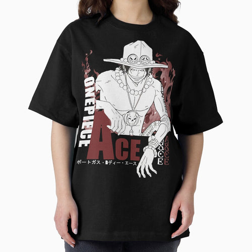 AceFlames Fire Fist Graphic Tee, High Quality Cotton Streetwear - - One Piece | One Piece Graphic Tee