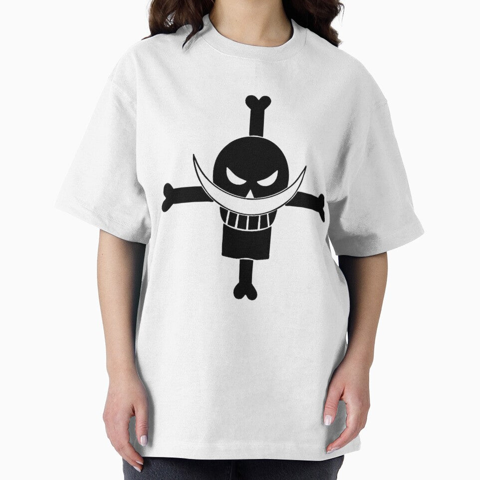 Whitebeard Moby Dick Captain Tee, Bold Anime Logo Graphic Shirt - - One Piece