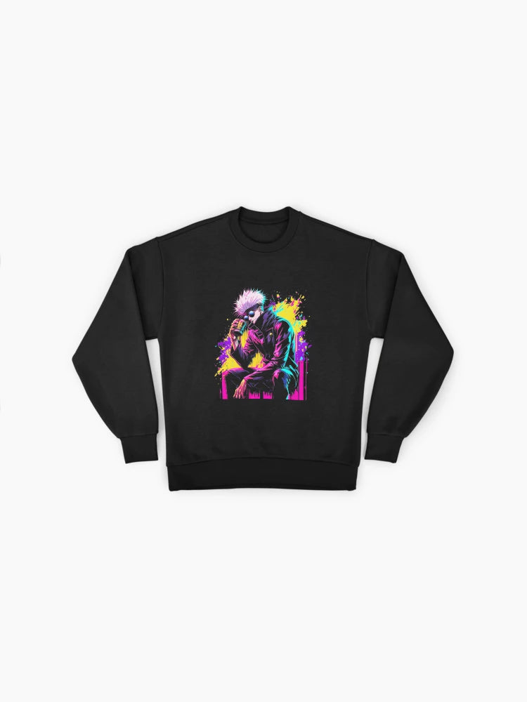 Gojo Satoru Jujutsu Kaisen Oversized Sweatshirt Soft Fleece Lining