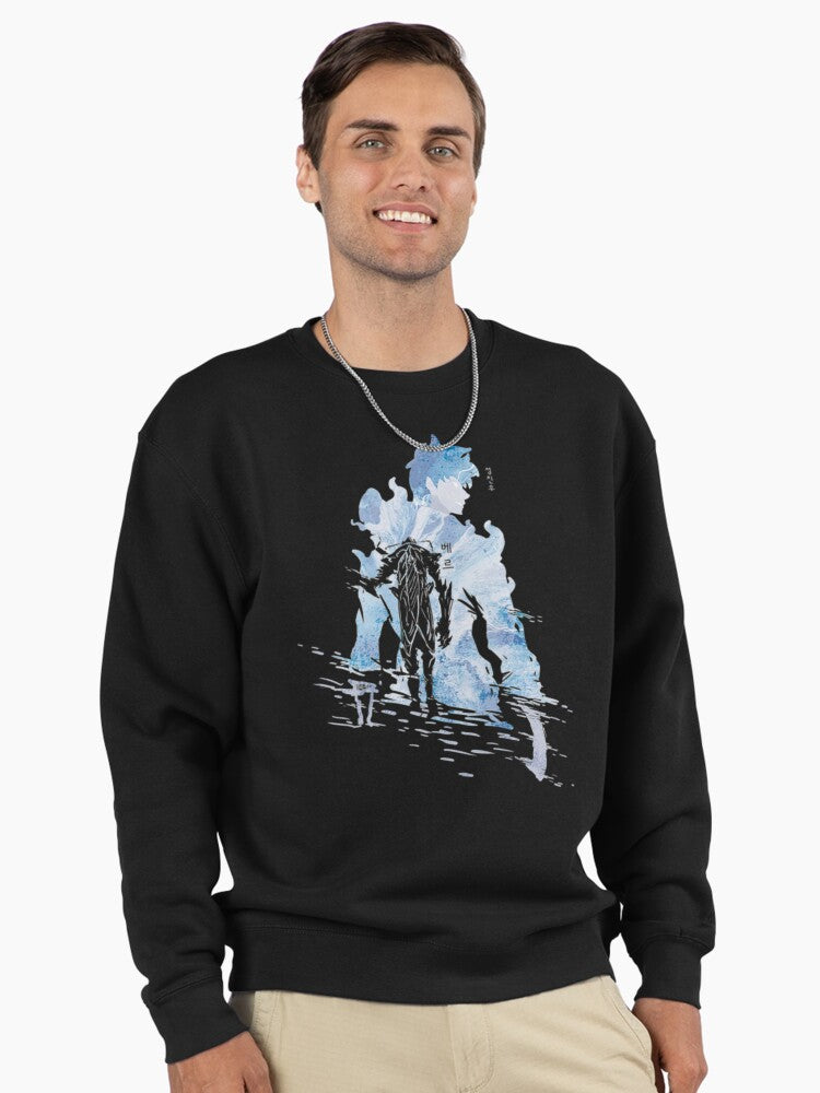 Jin Woo Arrival Solo Leveling Pullover - Breathable Winter Fashion - Solo Leveling Black